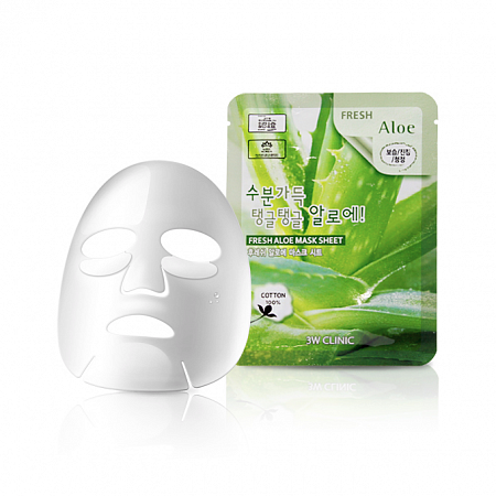 3W Clinic алоэ маска для лица