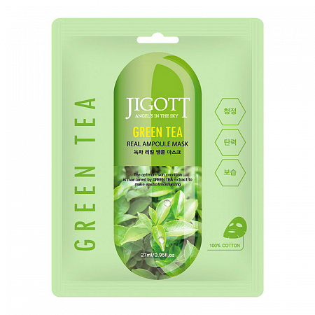 Jigott зелёный чай маска для лица 27мл