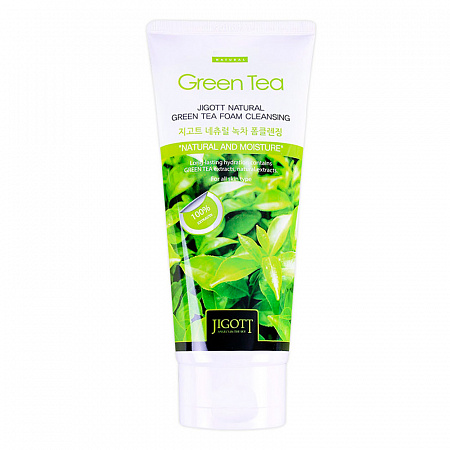 Jigott зелёный чай пенка для умывания 180мл