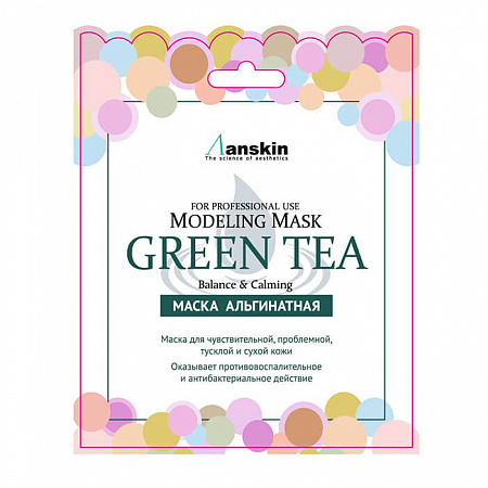 Anskin зелёный чай альгинатная маска 25г